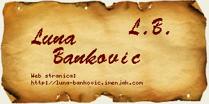 Luna Banković vizit kartica